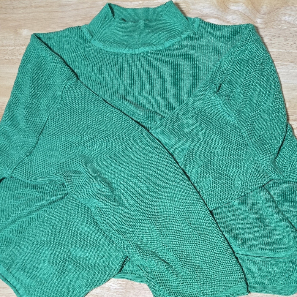Green Turtleneck Sweater